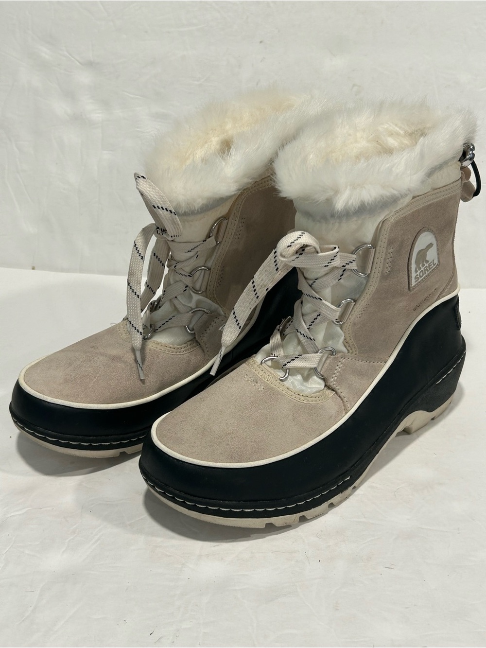 SOREL Tivoli III Waterproof Winter Boots - Fawn / Sea Salt - Women's Size 8